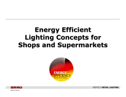 Energy Efficient Lighting Concepts for Shops and