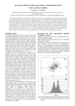 magnetic field in the solar wind: a comparison - IHY 2007