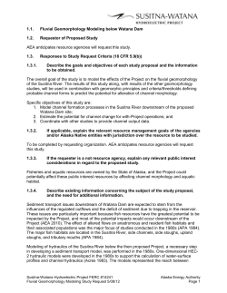 Fluvial Geomorphology Modeling below Watana Dam (Redline)
