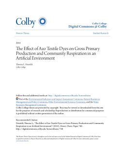 The Effect of Azo Textile Dyes on Gross Primary Production and