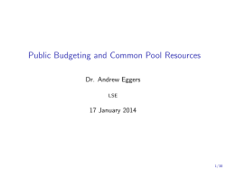 Public Budgeting and Common Pool Resources