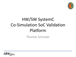HW/SW Co-simulation Platform - ESA Microelectronics Section