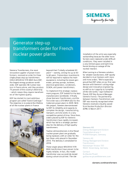 Generator step-up transformers order for French nuclear power plants