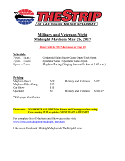 Military and Veterans Night Midnight Mayhem May 26, 2017