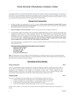 peer review program change form