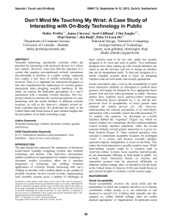 Don`t mind me touching my wrist: a case study of