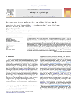 Response monitoring and cognitive control in childhood obesity