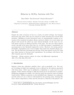 Behavior in All-Pay Auctions with Ties