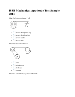 ISSB Mechanical Apptitude Test Sample 2013