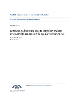 Extracting a basic use case to let policy makers
