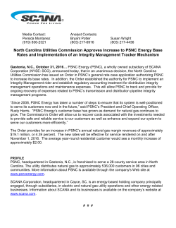 North Carolina Utilities Commission Approves Increase to PSNC