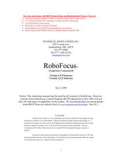 RoboFocus - Technical Innovations