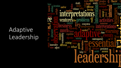 Adaptive Leadership