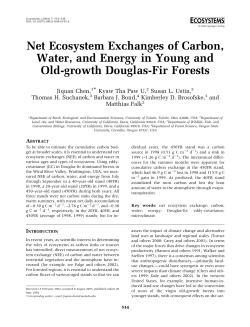 Net Ecosystem Exchanges of Carbon, Water, and Energy in Young