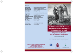 The Mediterranean Society for Enlightenment Studies