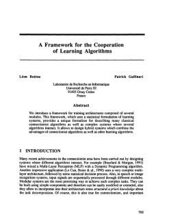 A Framework for the Cooperation of Learning Algorithms