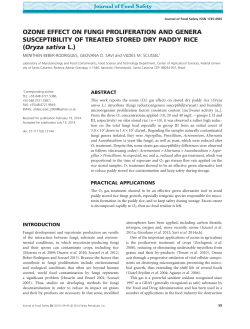 Ozone Effect on Fungi Proliferation and Genera Susceptibility of