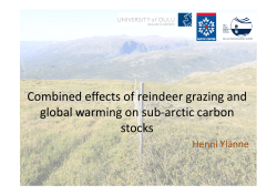 Combined effects of reindeer grazing and global warming on sub