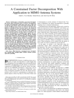 A Constrained Factor Decomposition With Application to MIMO