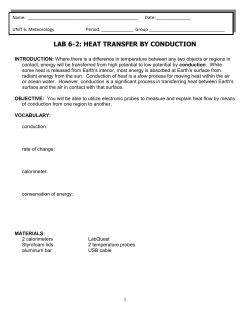 heat transfer by conduction