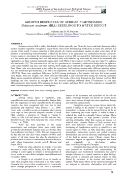 Growth responses of African nightshades