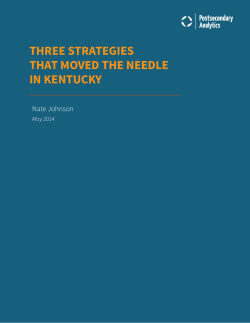 three strategies that moved the needle in kentucky