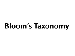 Bloom`s Taxonomy - Seminar In Current Events 2013
