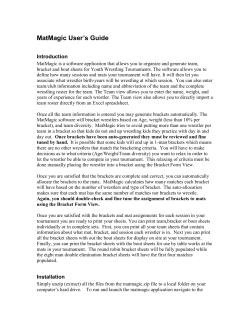 MatMagic User`s Guide - Milford Youth Wrestling