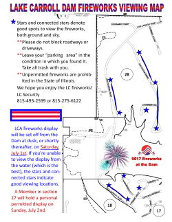 Stars and connected stars denote good spots to view the fireworks