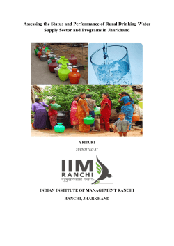 Assessing the Status and Performance of Rural Drinking Water