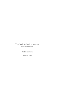 The back to back converter - control and design - IEA