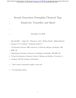 Second Generation Drosophila Chemical Tags: Sensitivity