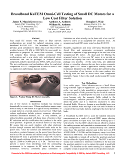Broadband TEM Cell Testing Of Small DC Motors For A Low Cost