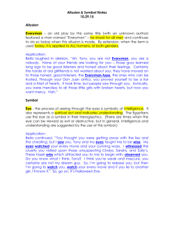 Allusion and Symbol Oct 29 - Sunset Ridge School District 29