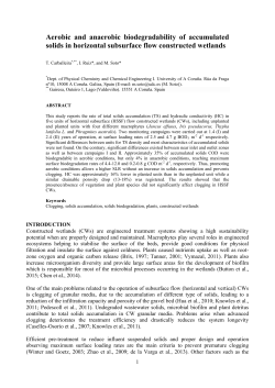 Aerobic and anaerobic biodegradability of accumulated solids in