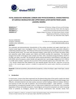 total dissolved inorganic carbon and physicochemical