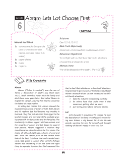 Abram Lets Lot Choose First