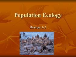 Notes Population ecology