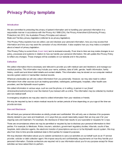 privacy policy template