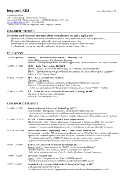 Jongwook KIM - Milliron Research Group