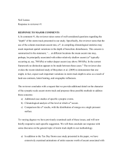 Neil Lareau Response to reviewer #1 RESPONSE TO MAJOR