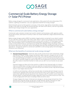 Commercial-Scale Battery Energy Storage (+ Solar
