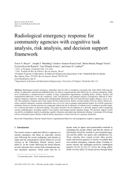 Radiological emergency response for community