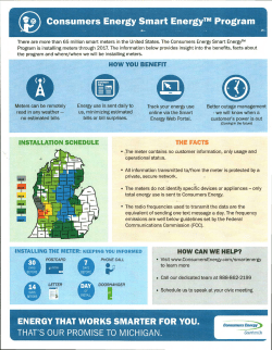 Consumers Energy Smart EnergyTM Program
