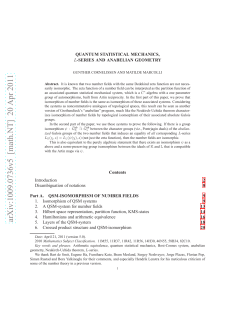 Quantum Statistical Mechanics, L