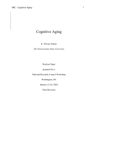 Cognitive Aging