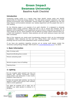 Basic Energy Audit - Swansea University