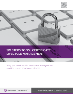 Six Steps to SSL Certificate Management