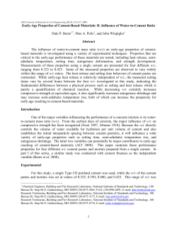 Early-Age Properties of Cement-Based Materials: II. Influence of
