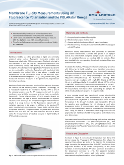 Membrane Fluidity Measurements Using UV Fluorescence